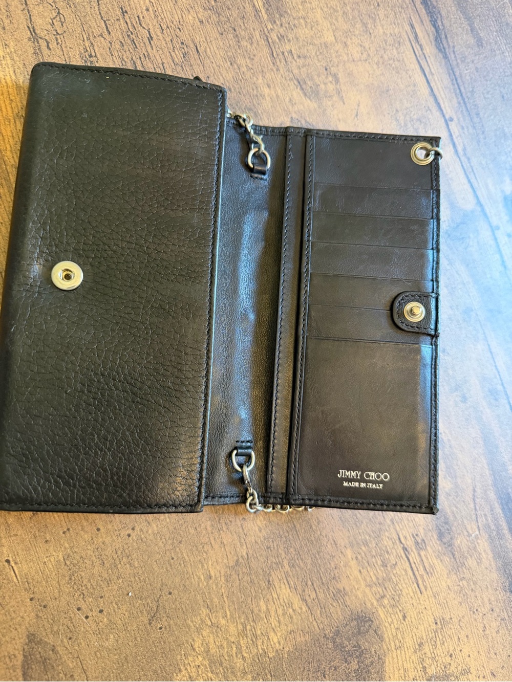 Jimmy Choo Black Star-Studded Wallet on Chain - Picture 6 of 7